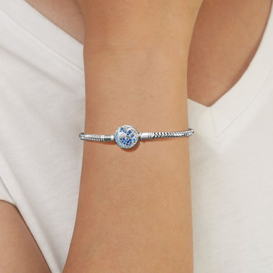 Gnoce Starry Night Basic Snake Chain Bracelet Platinum-plated Silver Blend_5