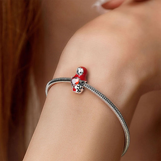 Gnoce Matryoshka Doll Embraces Heart Gem Charm_5