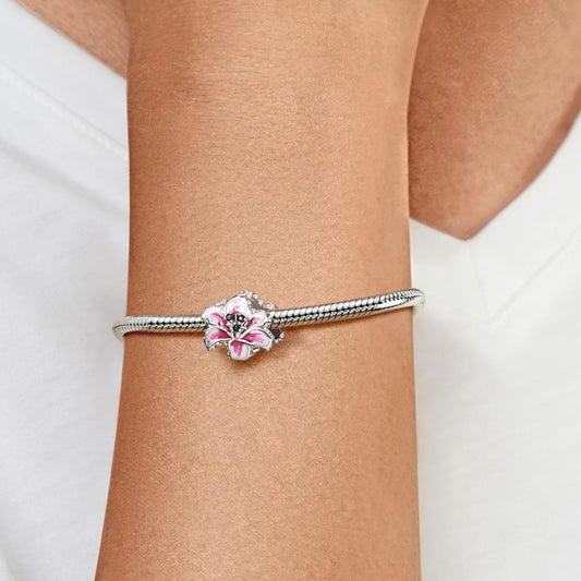 Gnoce Pink Lily Flower Charm_4