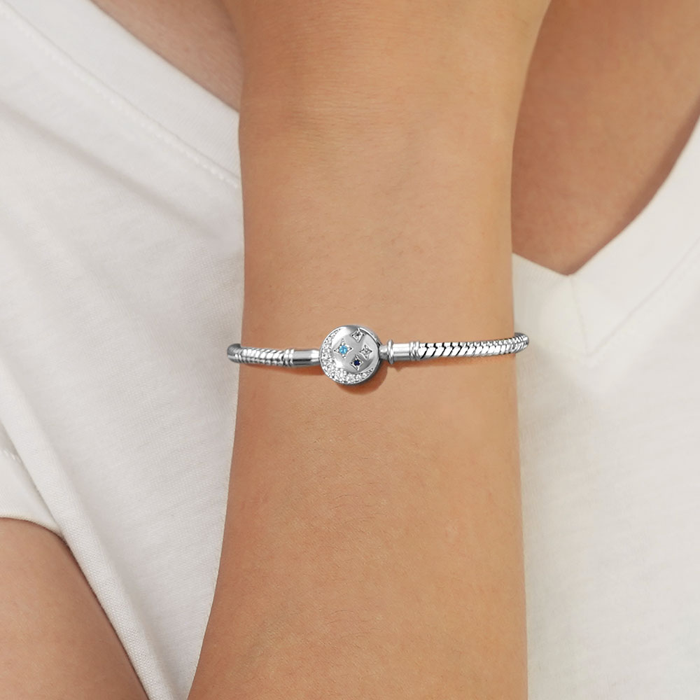Gnoce Shinning Star Basic Snake Chain Bracelet_5