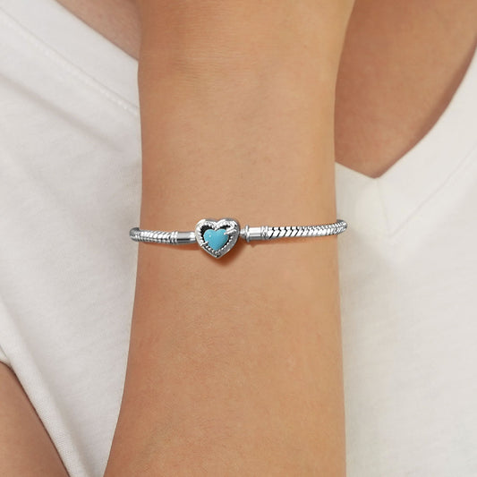 Gnoce Moonstone Basic Snake Chain Bracelet Platinum-plated Silver Blend_5