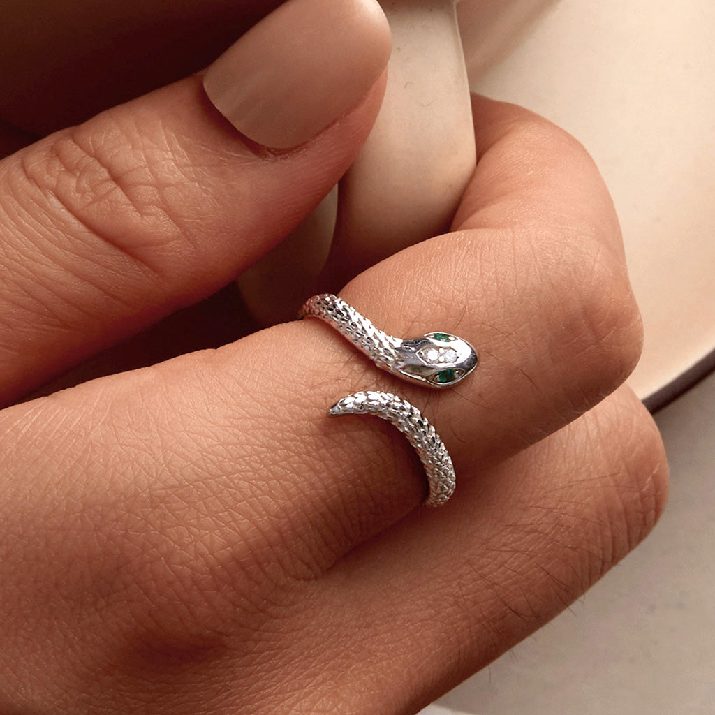 Gnoce Vintage Spirit Snake Open Ring_5