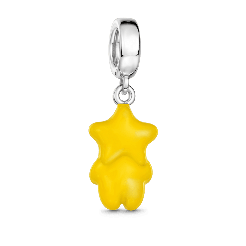Gnoce Star Embrace Heart-Shaped Engravable Pendant Dangle Charm_6