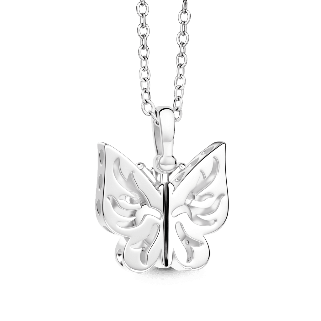 Gnoce Openable Butterfly Heart Engravable Pendant Dangle Charm_5