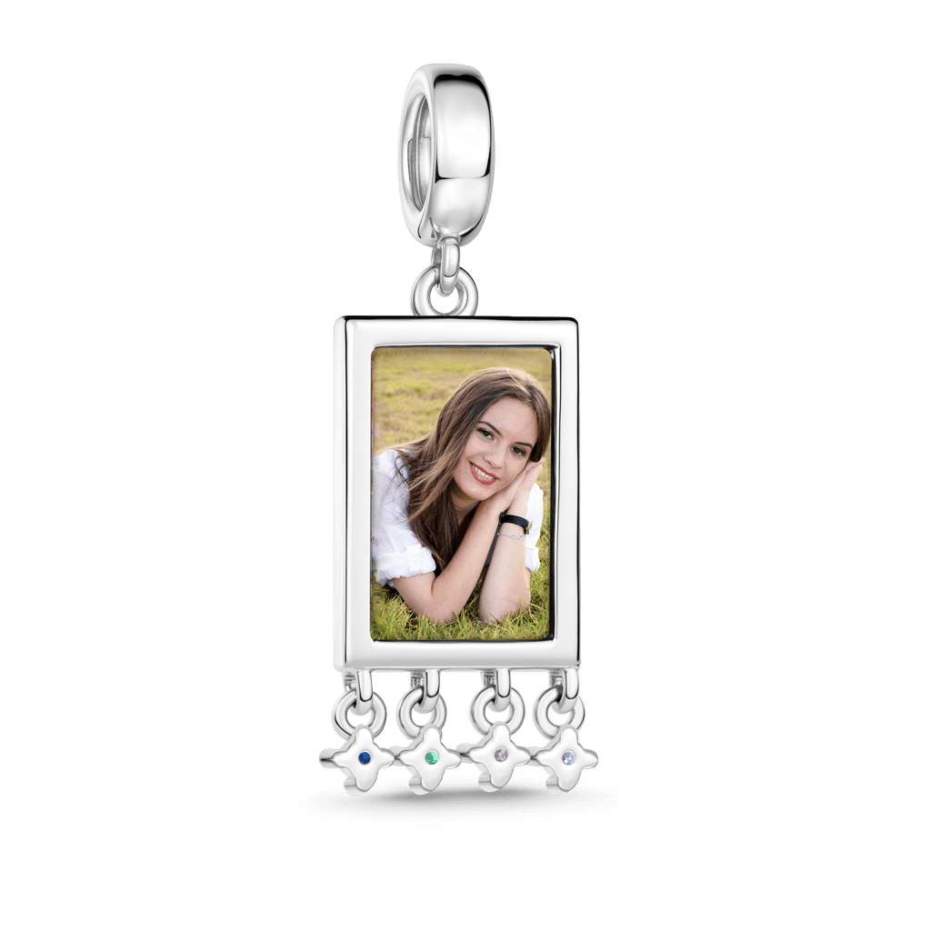 Gnoce Persian Carpets Personalized Photo Charm Platinum-plated Silver Blend_6