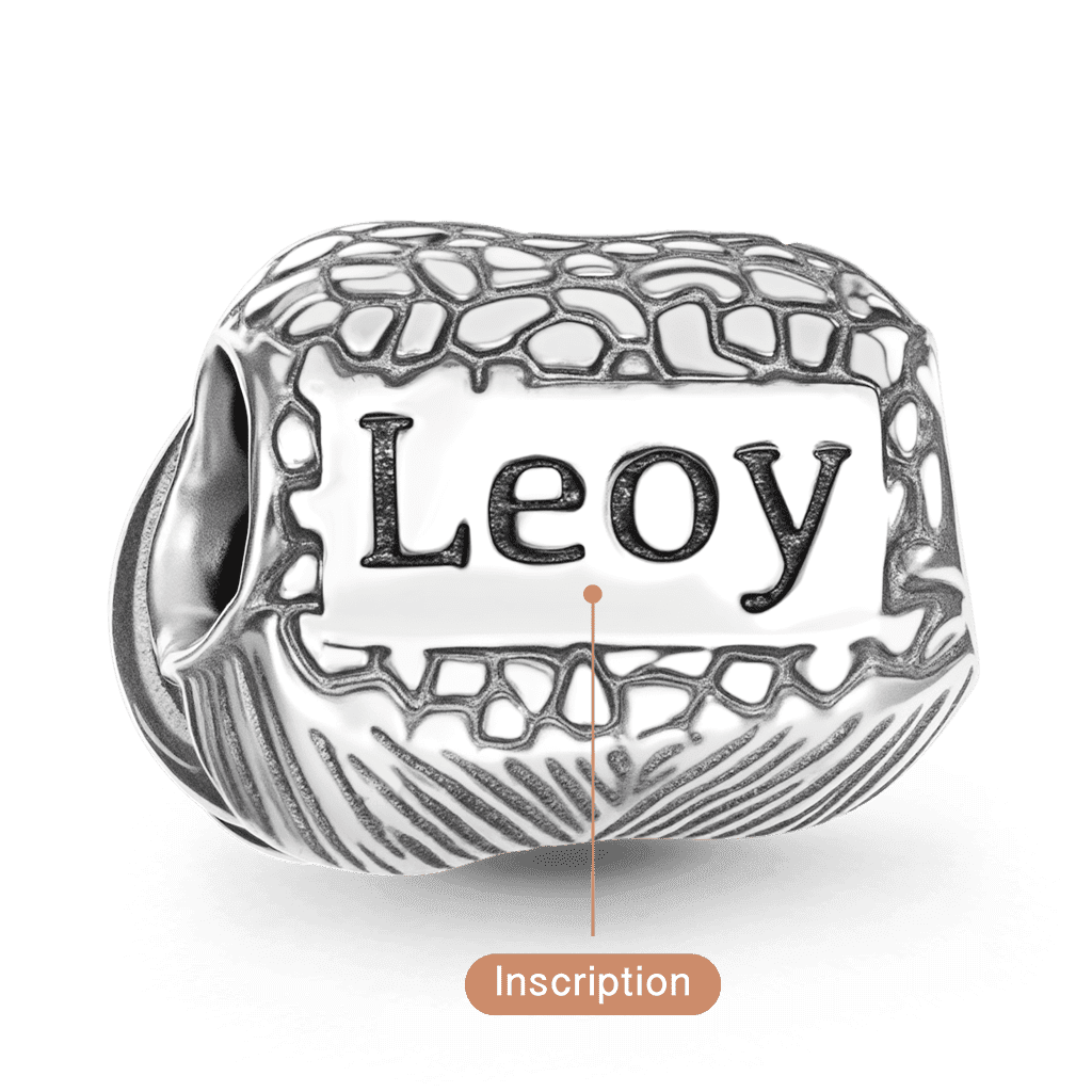 Gnoce Engravable Nose Tongue Charm Platinum-plated Silver Blend_5
