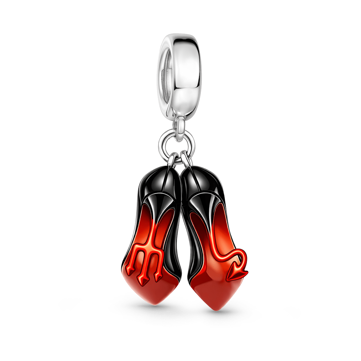 Gnoce Devil's High Heels Charm Platinum-plated Silver Blend_6