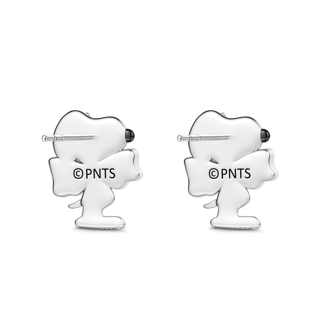 Gnoce Peanuts Snoopy Wearing Bow Stud Earrings_4