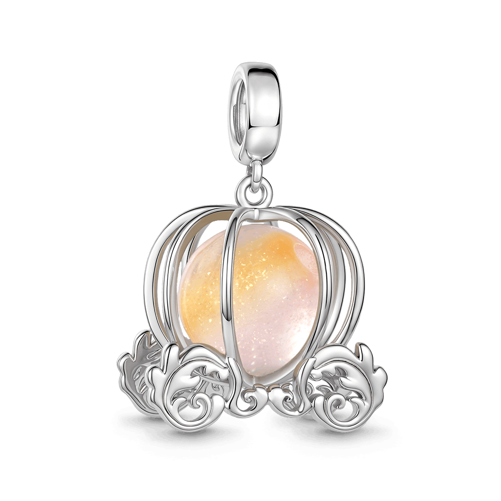 Gnoce Pumpkin Carriage Charm Platinum-plated Silver Blend_6