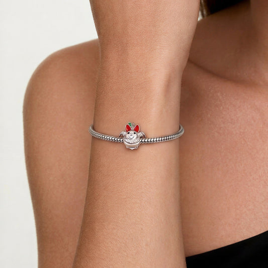 Gnoce Apple Bat Charm Platinum-plated Silver Blend_2