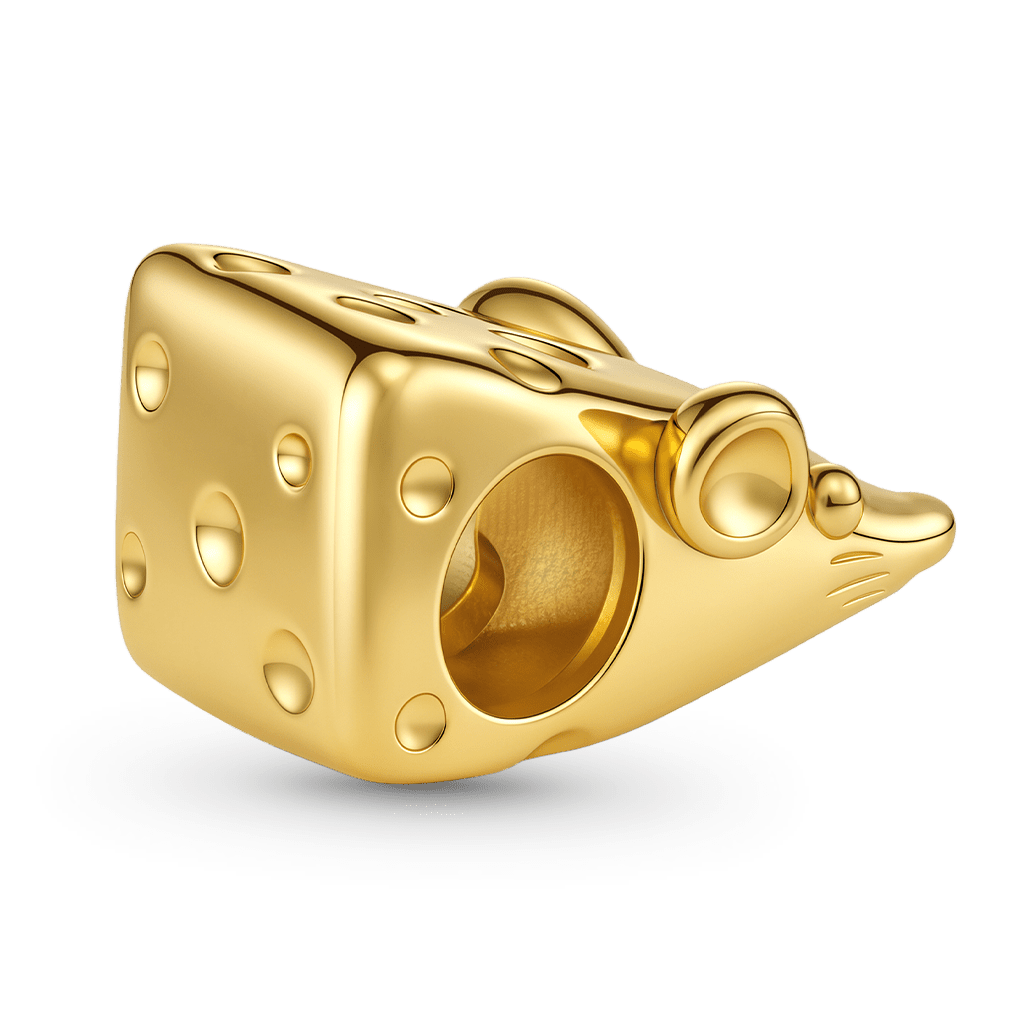 Gnoce Whimsical Cheese Mouse Charm_5