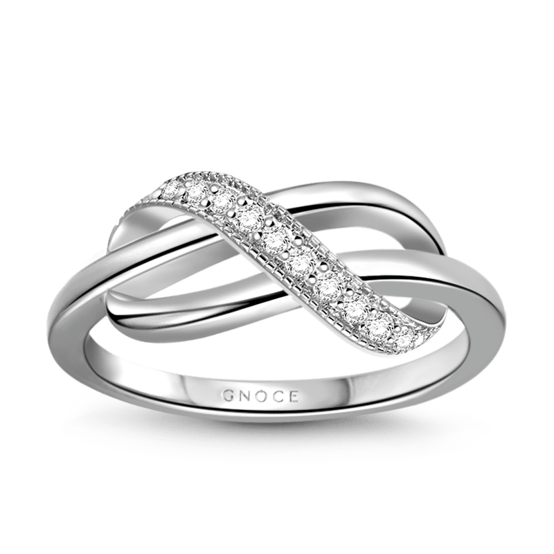 Infinity Ring 925 Sterling Silver with Stones_1