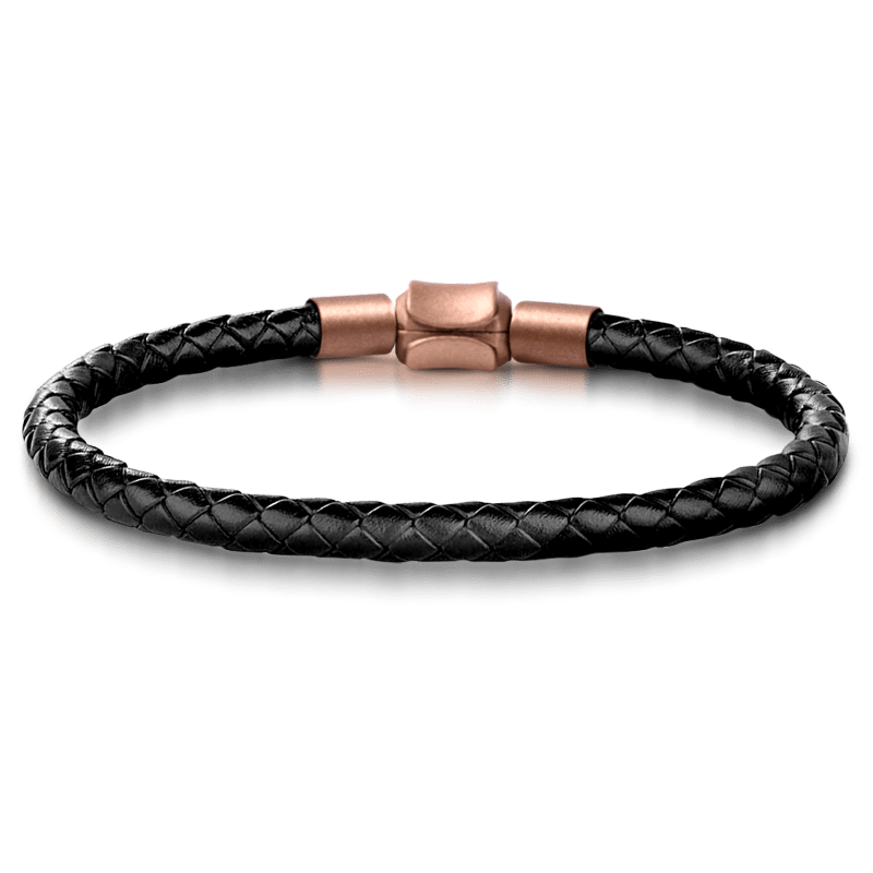 Pirate Ship Vintage Bead & Customized Classic Beads S925 Sterling Silver with Gift Copper Black Leather Men's Bracelet Jewelry for Men_4