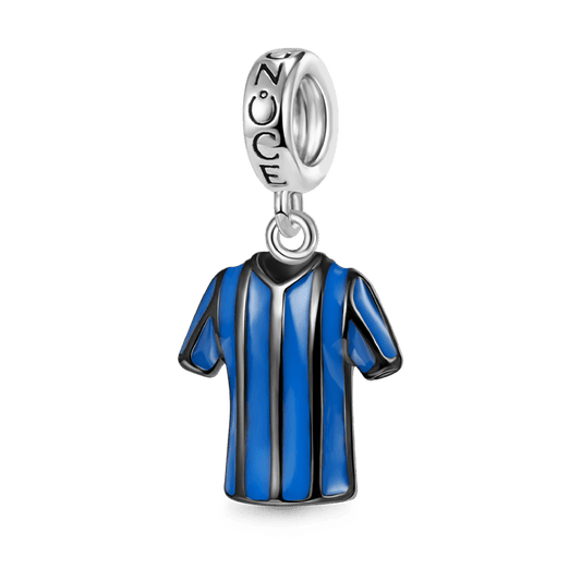 Black & Blue Jersey Pendant Dangle Charm 925 Sterling Silver_1