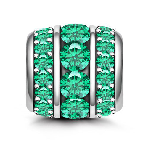 Gnoce  "Lucky Month" Birthstone 925 Sterling Silver Gift Crystal Bead Charm_1