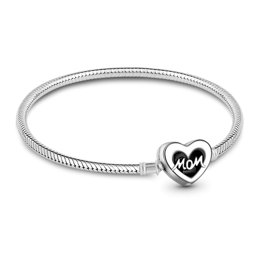 Gnoce Love Mom Basic Snake Chain Bracelet Platinum-plated Silver Blend_1