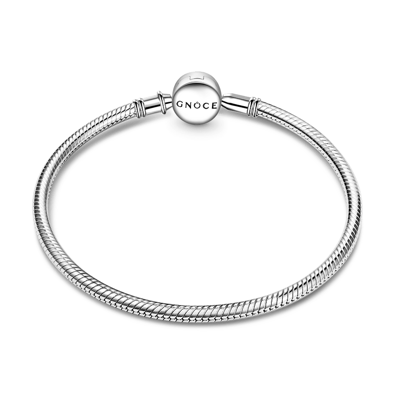 Gnoce Starry Night Basic Snake Chain Bracelet Platinum-plated Silver Blend_2