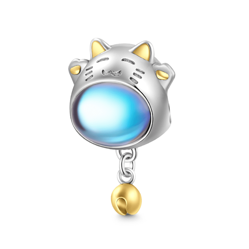 Gnoce Lucky Cat with Bell Dangle Charm_1