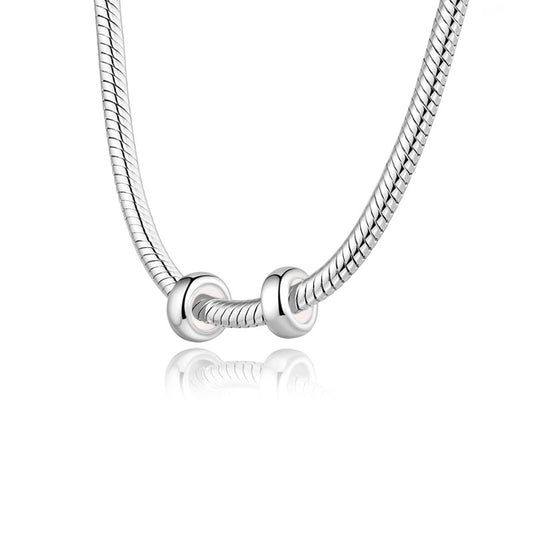 Gnoce Basic Simple Stopper Charm Platinum-plated Silver Blend_3