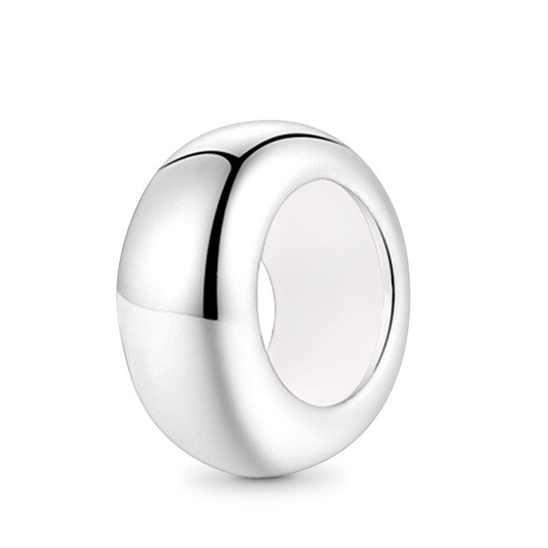 Gnoce Basic Simple Stopper Charm Platinum-plated Silver Blend_1
