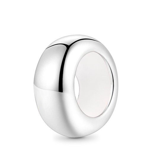 Gnoce Basic Simple Stopper Charm Platinum-plated Silver Blend_1