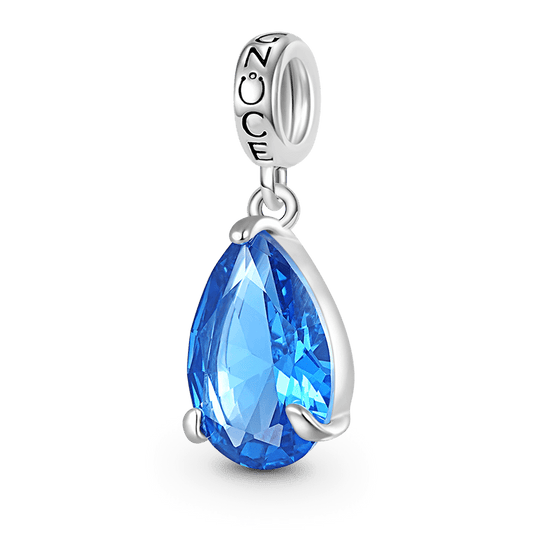 Gnoce Pear-cut Birthstone Personalized Pendant Dangle Charm_1