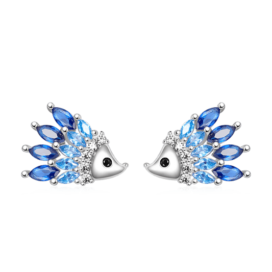 Gnoce Sparkling Hedgehog Stud Earrings_1