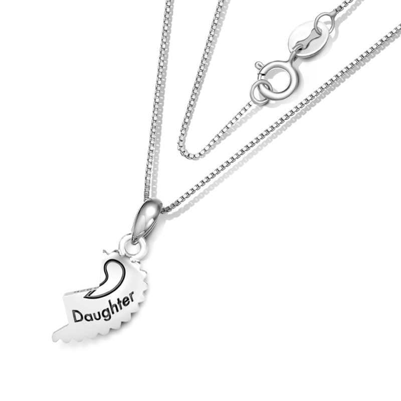 Gnoce "Strong Love" Daughter Heart Necklace_2