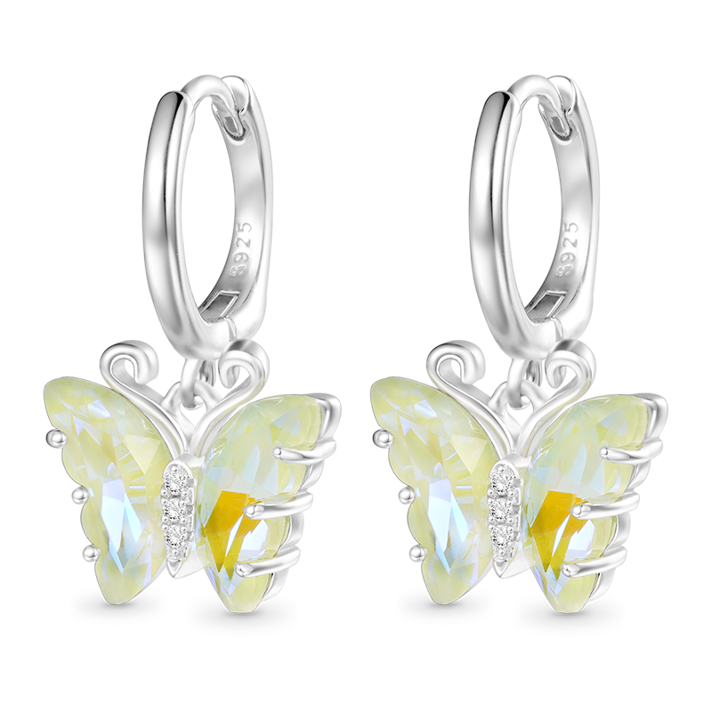 Gnoce Fantasy Butterfly Leverback Dangle Earrings_1