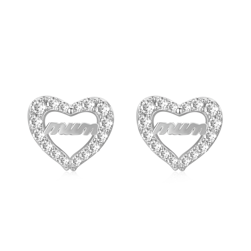 Gnoce Sparkling Mum Stud Earrings_1