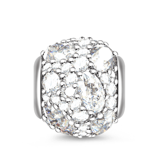 Gnoce "Always with You" Pure White Stone 925 Sterling Silver Charm Handcrafted To Your Bracelet or Necklace Super Gift for Friend and Family_1