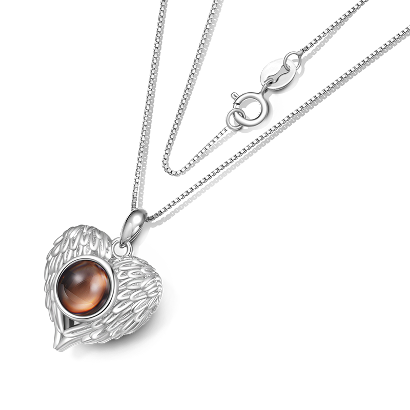 Gnoce Projection Heart Personalized Photo Necklace_2