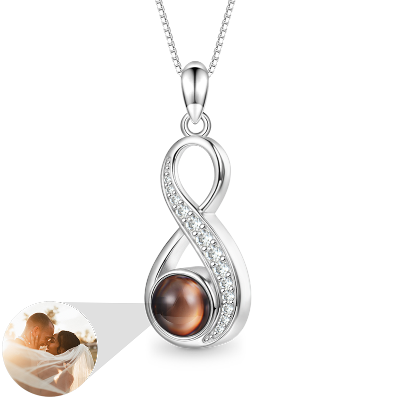 Gnoce Projection Infinite Love Personalized Photo Necklace_1