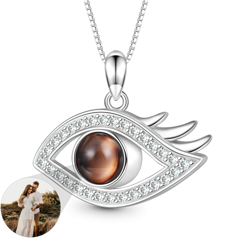 Gnoce Projection Devil's Eye Personalized Photo Necklace_1