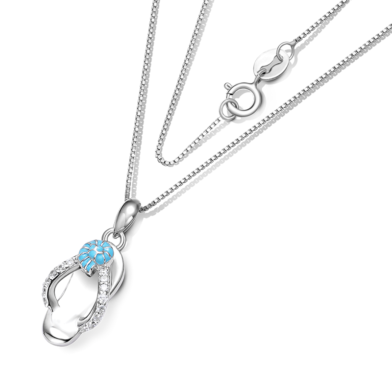 Gnoce Summer Flip-flops Shoes Necklace_2