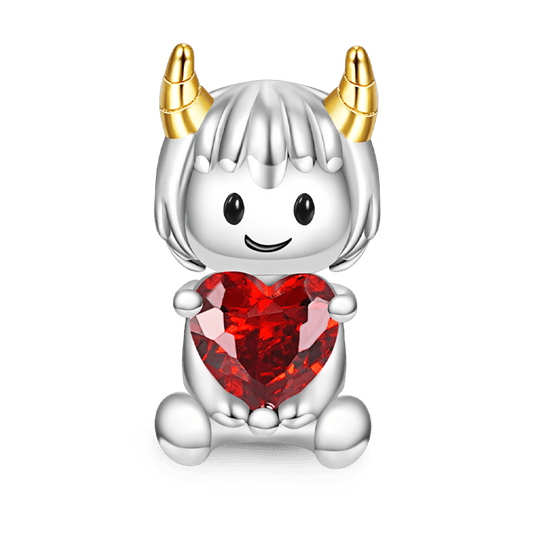 Gnoce Capricornus Constellation Embraces Heart Gem Charm_1