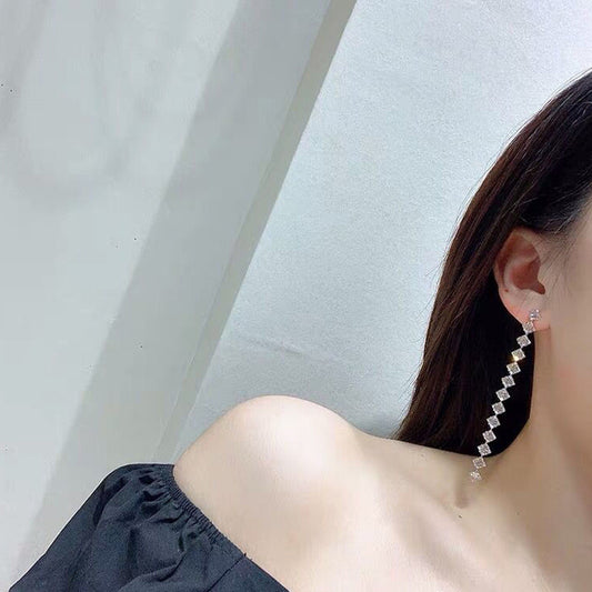 Gnoce Crystal Long Dangle Earrings_5