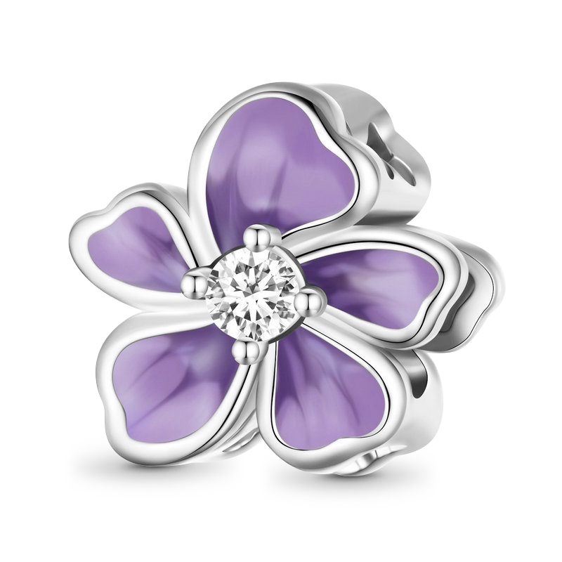 Gnoce Purple Flower Charm_1