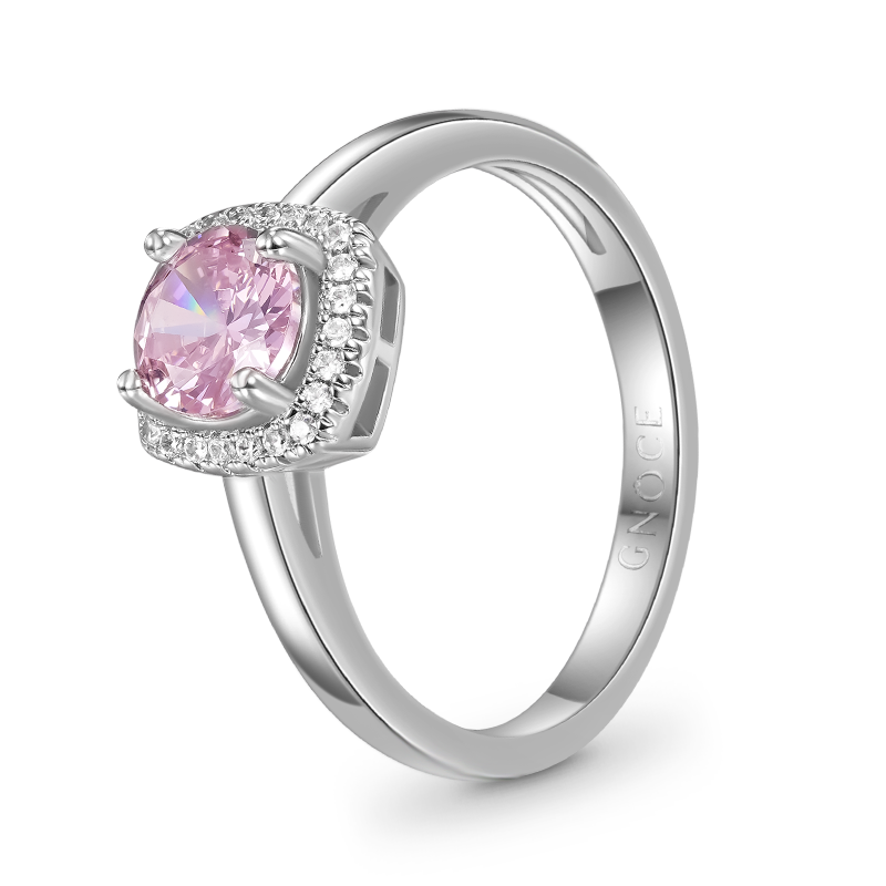 Gnoce Shimmering Pink Round-cut Promise Ring_2