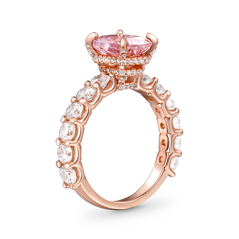 Gnoce Pink Radiant-cut Promise Ring_4