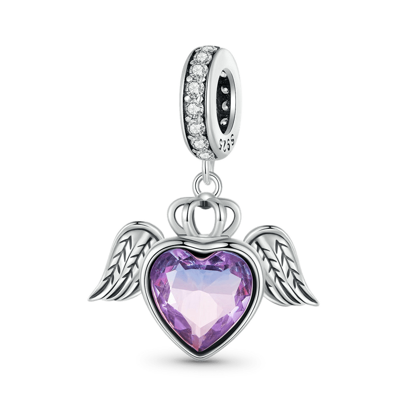 Gnoce Angel Wings Heart Pendant Dangle Charm_1