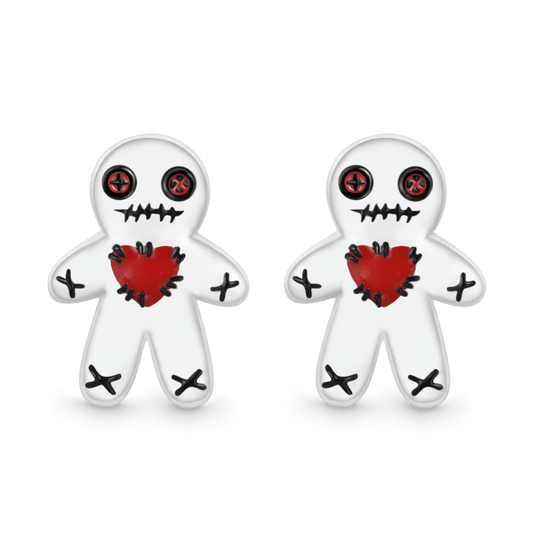 Gnoce Halloween Voodoo Doll Stud Earrings_1