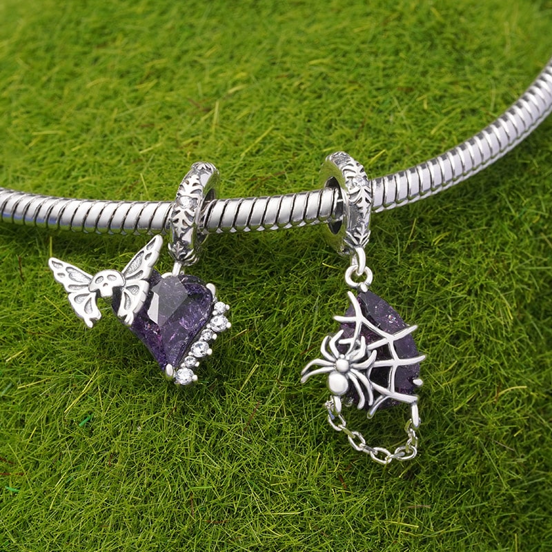 Gnoce Halloween Spider Pendant Dangle Charm_2