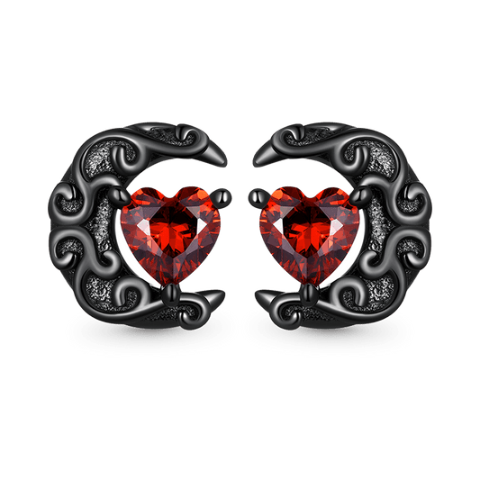 Gnoce Dark Night Moonlight Stud Earrings_1