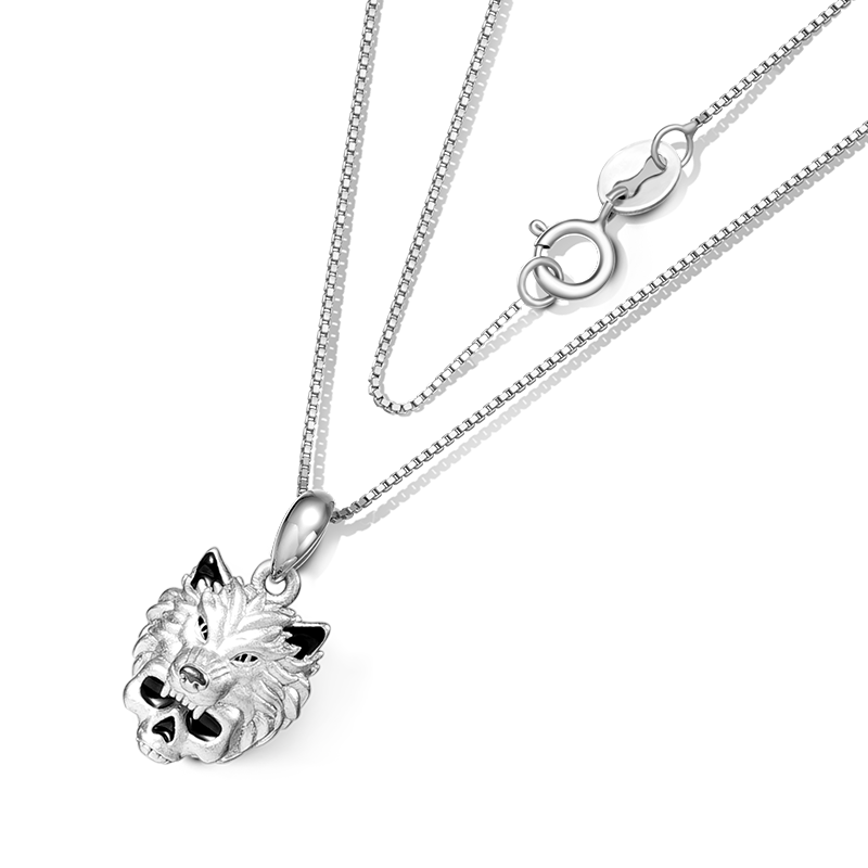 Gnoce Wolf Skull Necklace_2