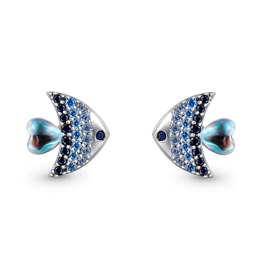 Gnoce Shinning Fish stud Earrings_1