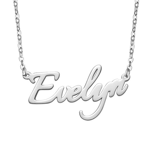 Gnoce "Always Be with You" Personalized Sivler Name Necklace_1