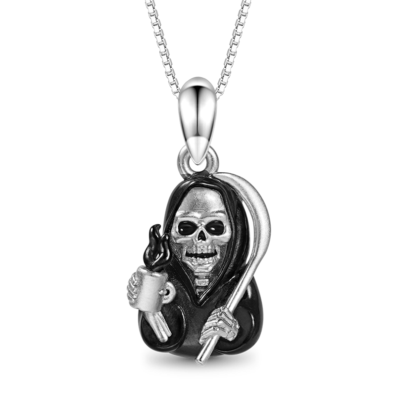 Gnoce Death Skeleton Necklace_1
