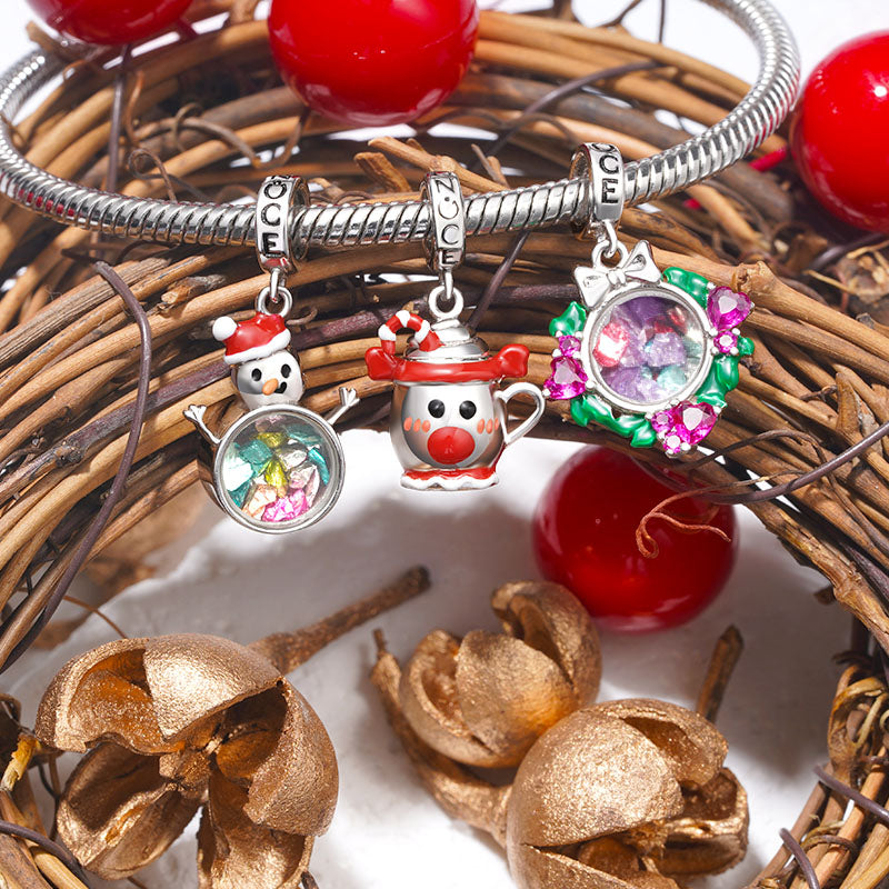 Gnoce Christmas Transparent Garland Gem Pendant Dangle Charm_3