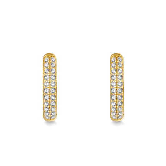 Gnoce Double Row Pave Circle Stud Earrings_1